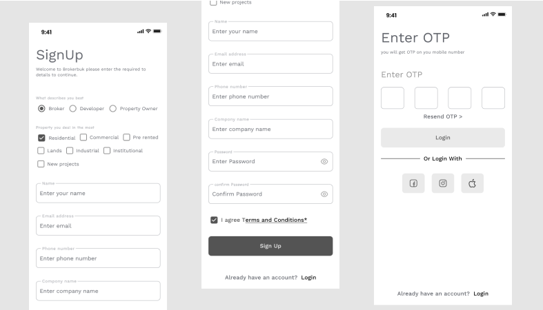 Signup Flow with Multi-step Forms