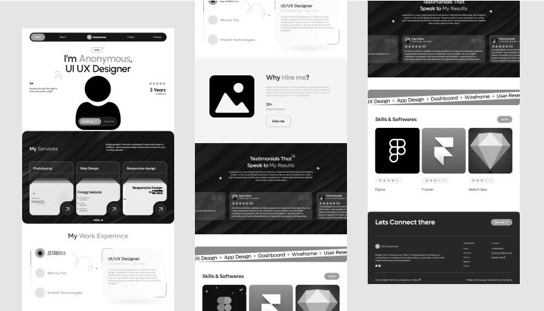 Portfolio Website Layout